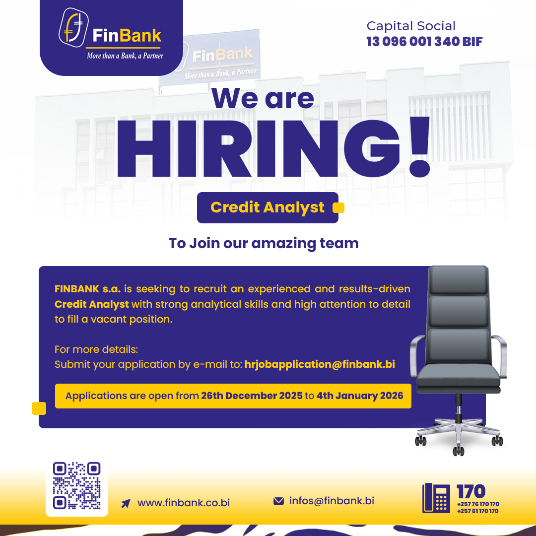 We are HIRING! Credit Analyst