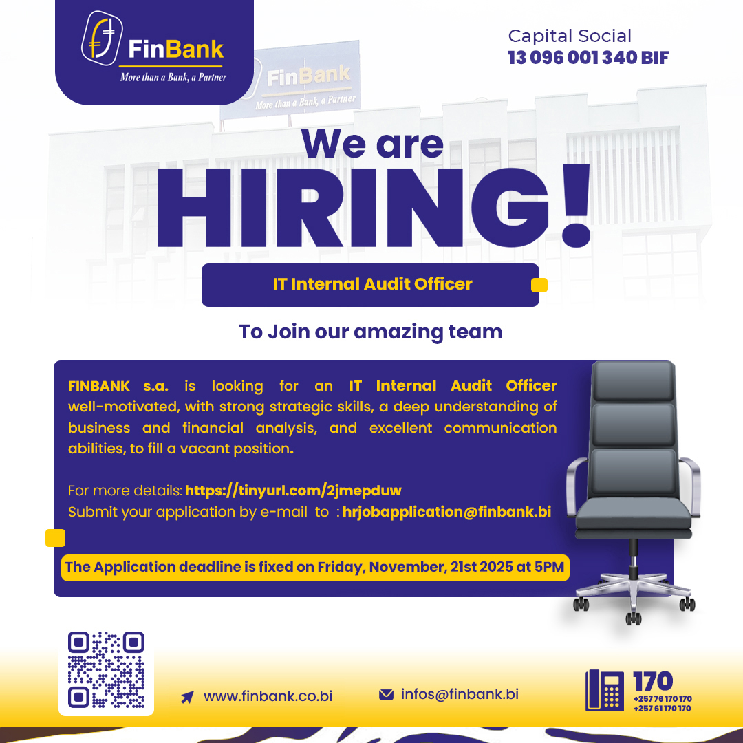 We are HIRING! IT Internal Audit Officer